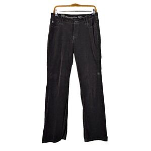 Christopher Blue Pants Women's 8 Brown Flared Velour Textured Y2K Cotton Stretch